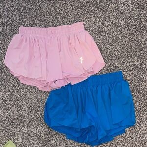 viral Pink and Blue flowy Athletic Shorts